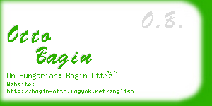 otto bagin business card